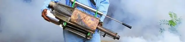 Fumigation technician using a fogger for deep pest treatment in Glendale, AZ